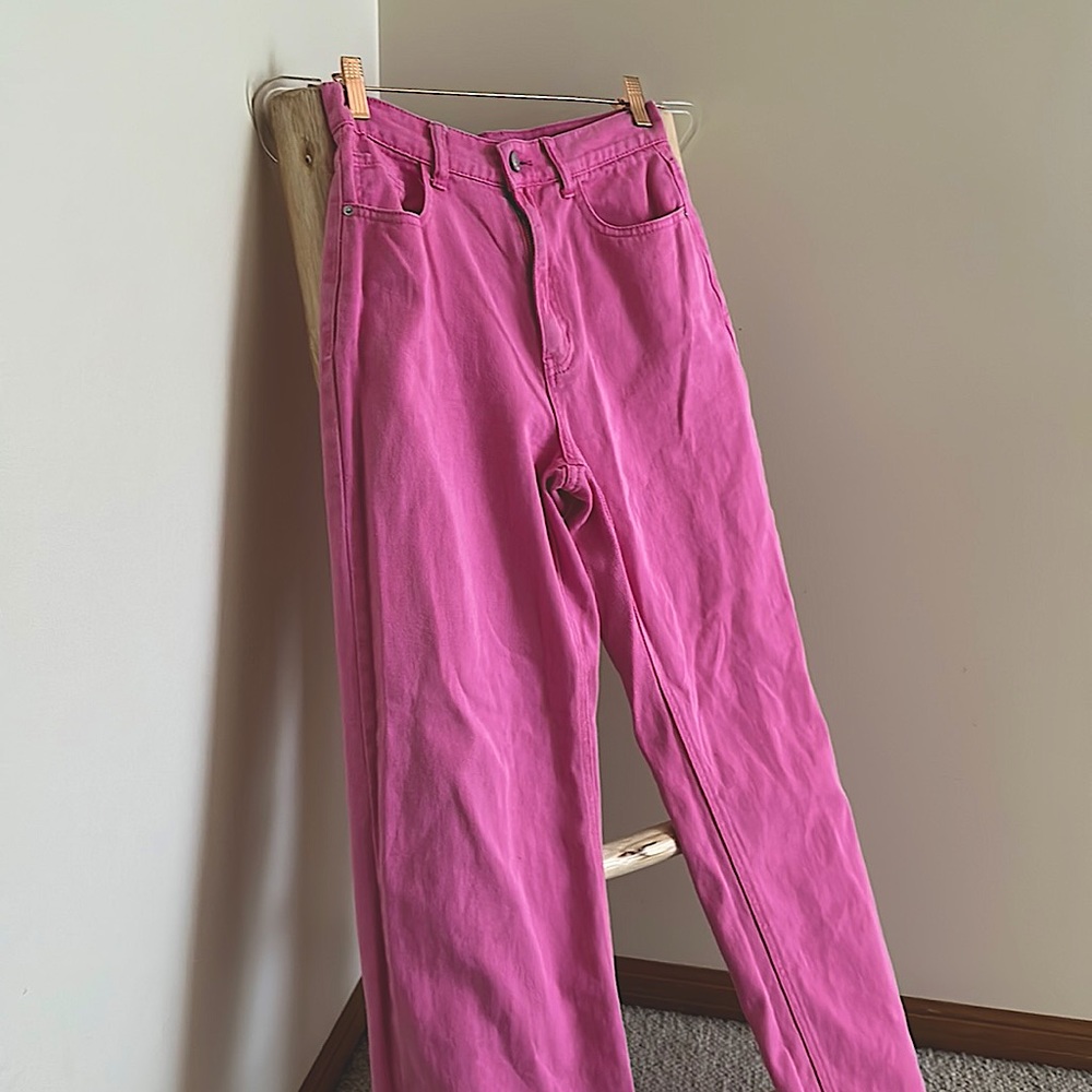 Size 27 Hot Pink • High Waisted Jeans